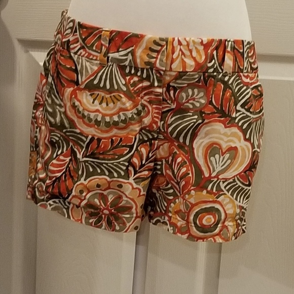 LOFT Pants - Orange print Loft shorts